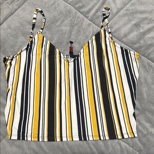 Wild Fable Yellow and Black Striped Camisole